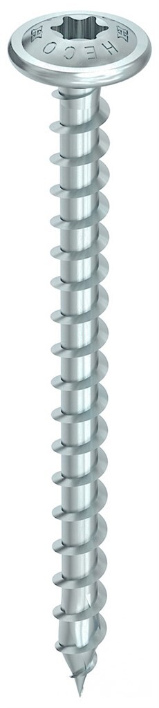 HECO-TOPIX®-plus  6 x 50 T-30  plate head, full thread, zinc plated blue, A3K